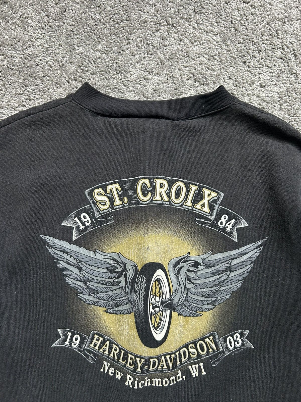 Harley Davidson Vintage 90s Harley Zip Up Crewneck Dated 1997 Faded Size US L / EU 52-54 / 3 - 6 Thumbnail