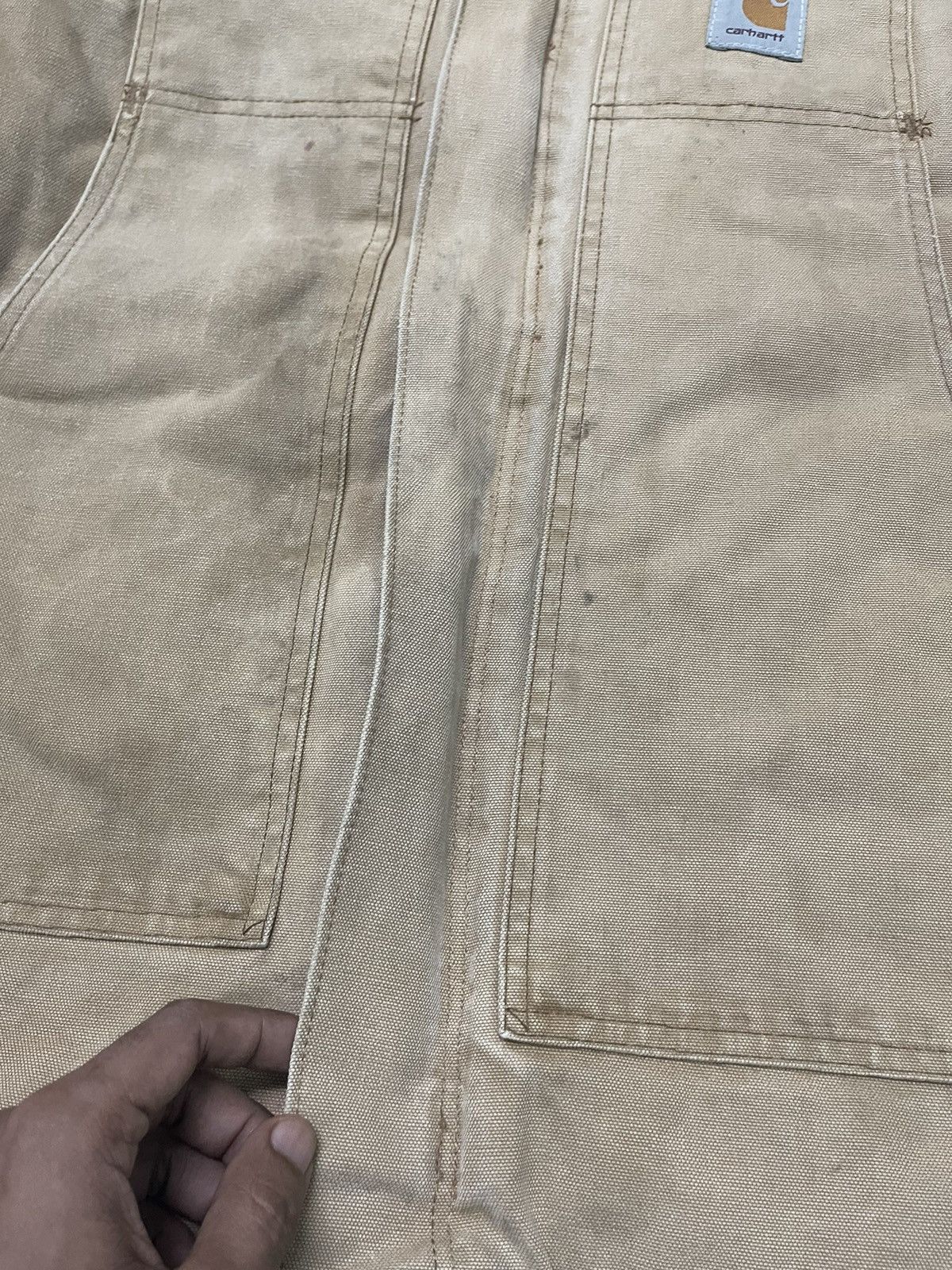 Carhartt VINTAGE CARHARTT KHAKI NICELY FADED QUILTED LINEN RARE Size US L / EU 52-54 / 3 - 9 Thumbnail