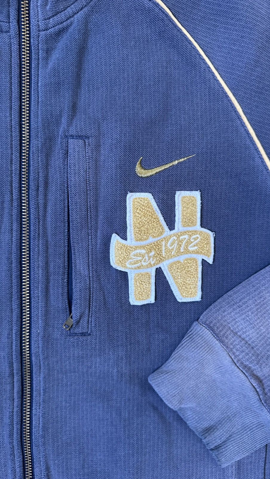 Nike VINTAGE NIKE DISTRESSED VARSITY JACKET Size US M / EU 48-50 / 2 - 2 Thumbnail