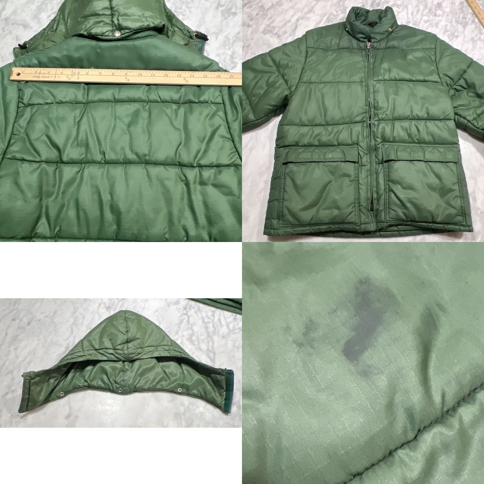 Vintage VINTAGE Frostline Kit Puffer Down Jacket Men S Green Hooded Nylon Zip Short 90s Outdoor Winter Size US S / EU 44-46 / 1 - 10 Thumbnail
