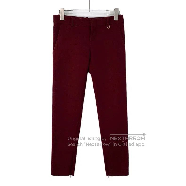 Gucci Dark red cotton casual trousers
