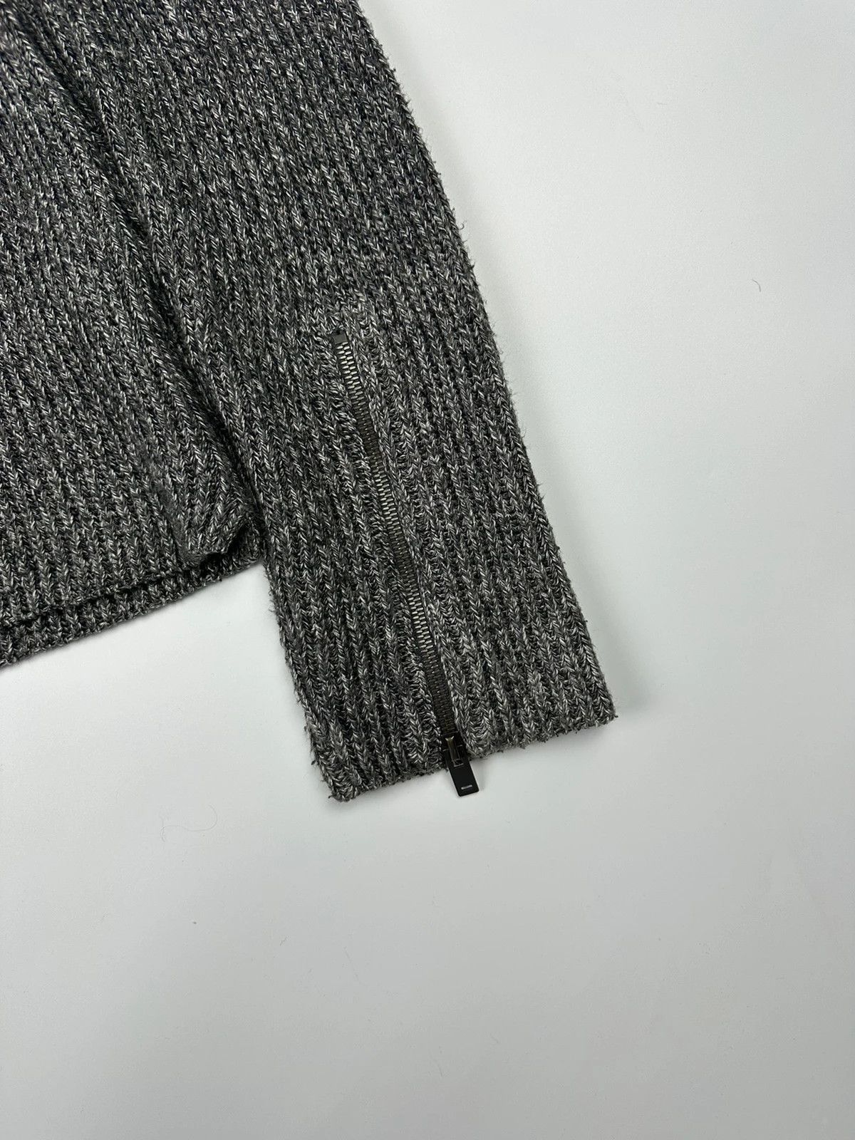 Maison Margiela Maison Margiela FW2017 Line 14 Grey Knit Sweater Zip Sleeves Size US M / EU 48-50 / 2 - 5 Thumbnail