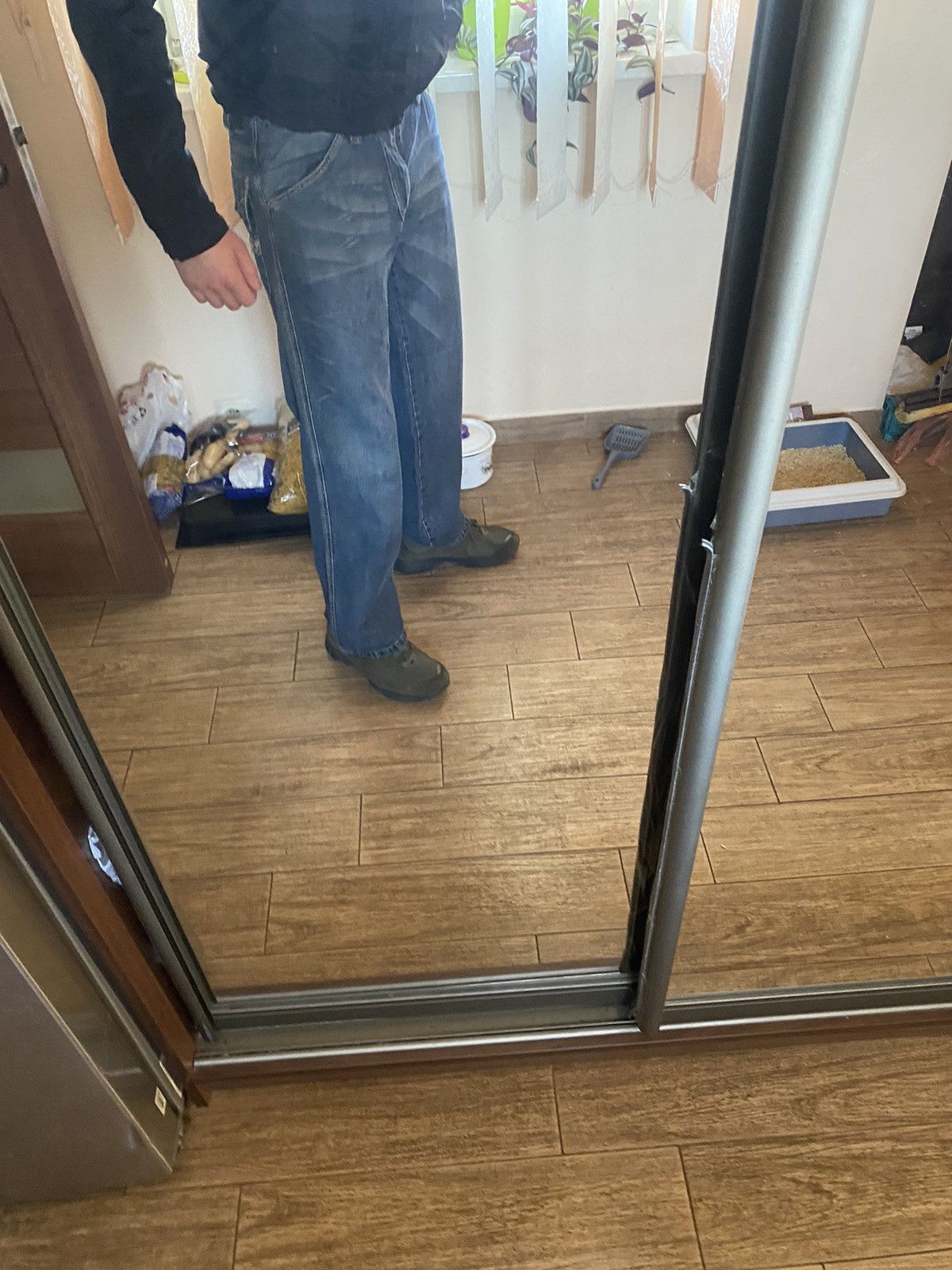 If Six Was Nine × Japanese Brand Rick Owens Junya Watanabe Style Baggy Button Denim Pants Size US 34 / EU 50 - 3 Thumbnail
