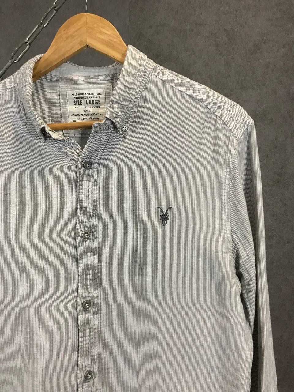 Allsaints × Vintage Allsaints vintage logo striped shirt Size US L / EU 52-54 / 3 - 2 Thumbnail