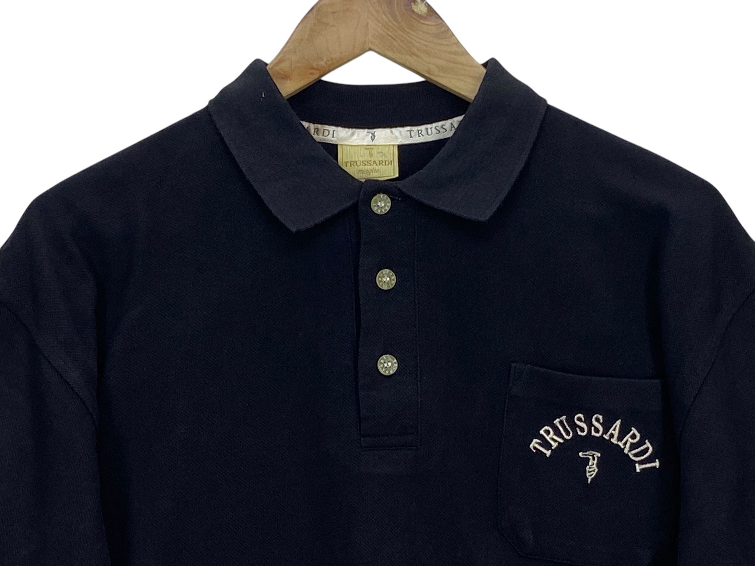 Vintage Trussardi Polo Shirt Designer T-shirt Size US S / EU 44-46 / 1 - 4 Thumbnail