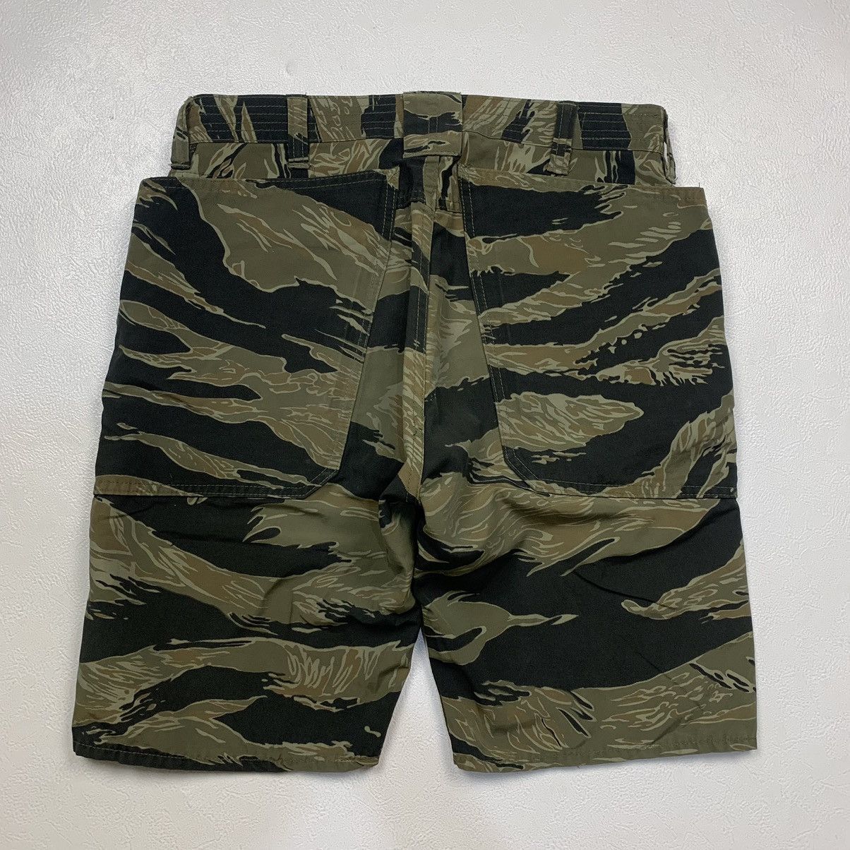 Sassafras tiger stripe nylon utility short pants