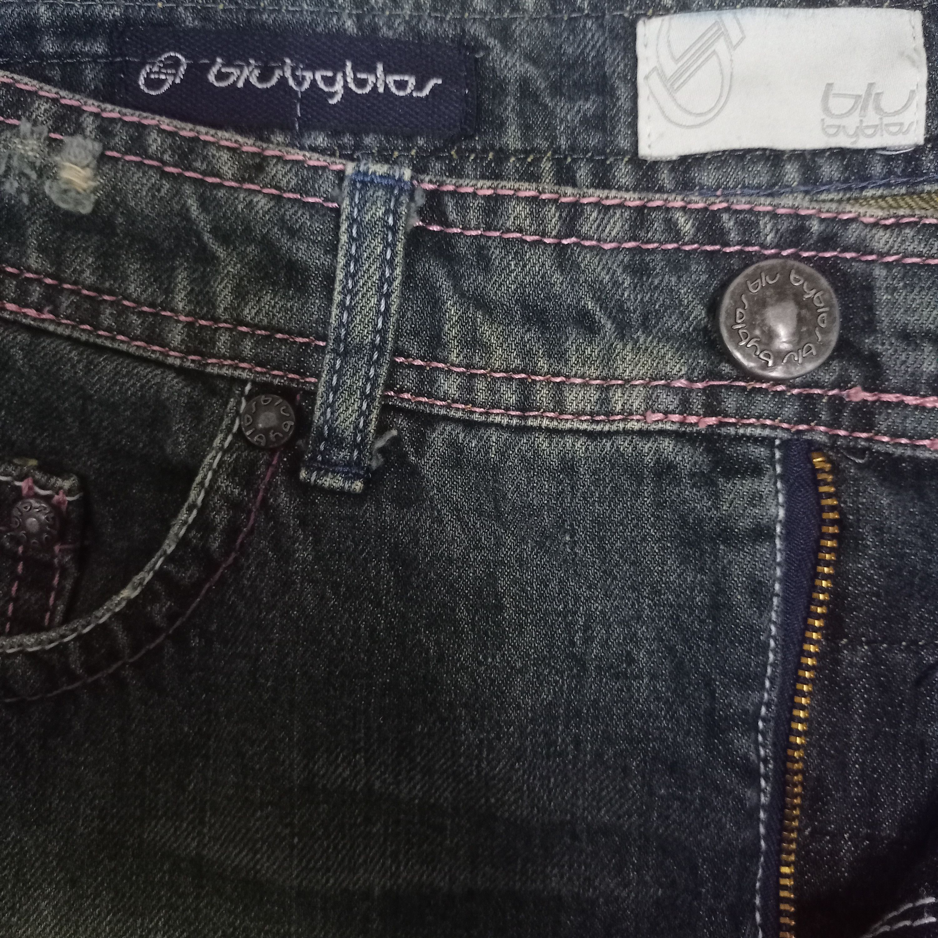 Byblos Vintage Blu Byblos Sick Mud Wash Bootcut Style Jeans Size 28" / US 6 / IT 42 - 3 Thumbnail