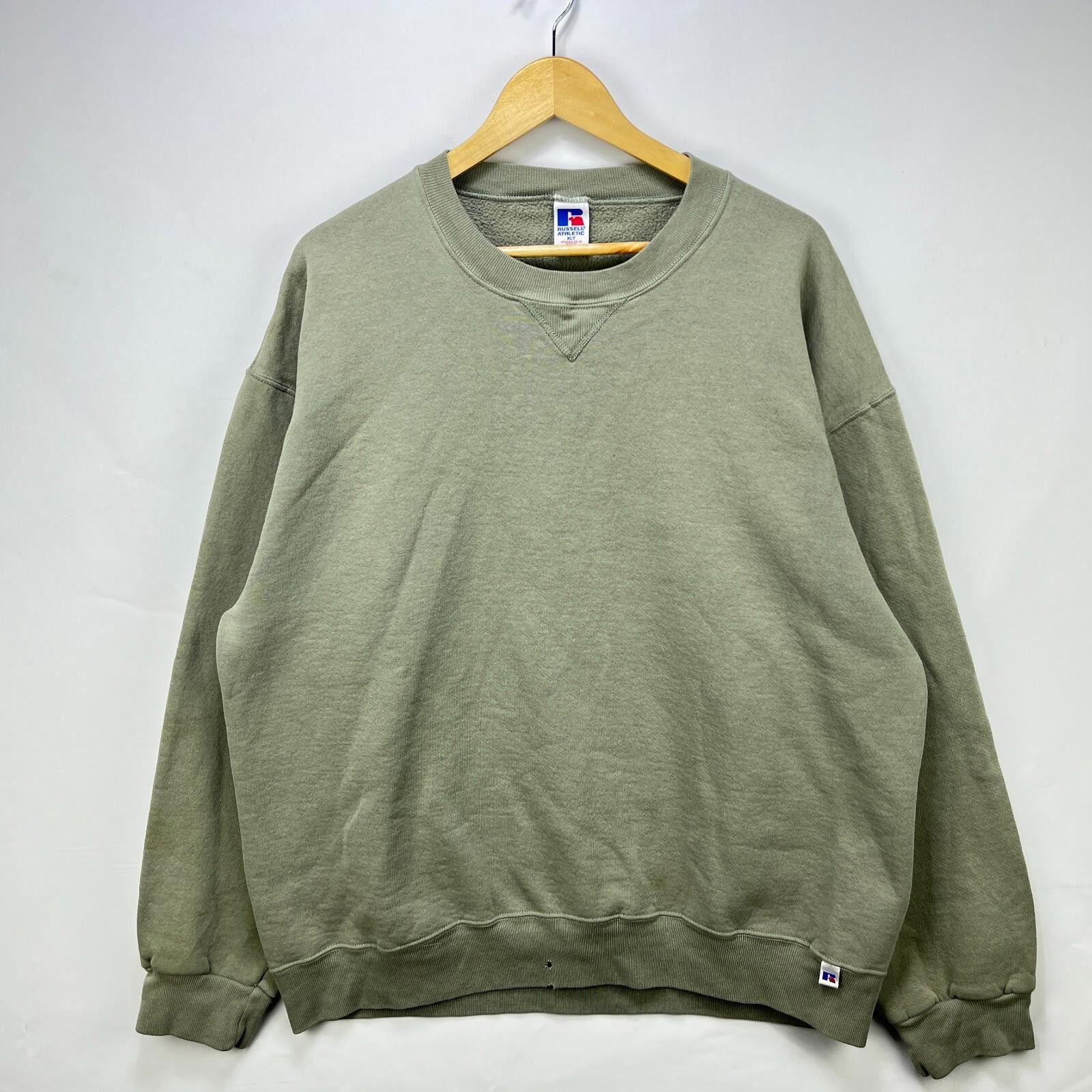 Russell Athletic Vintage 90s Russell Athletic Pistachio Faded Sweatshirt XL Size US XL / EU 56 / 4 - 1 Thumbnail