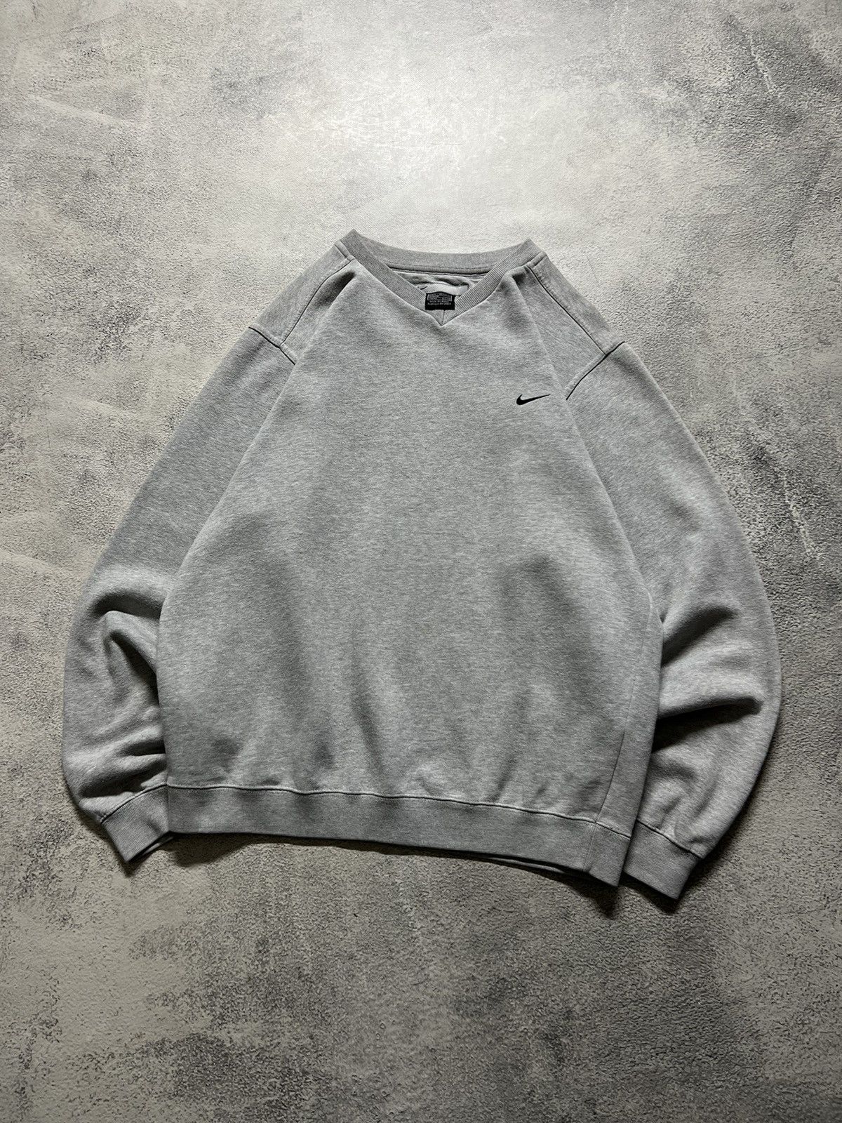 Nike × Vintage Vintage Y2k Nike 🩶 Mini Swoosh Basic Blank Sweatshirt 90’s Size US S / EU 44-46 / 1 - 6 Thumbnail