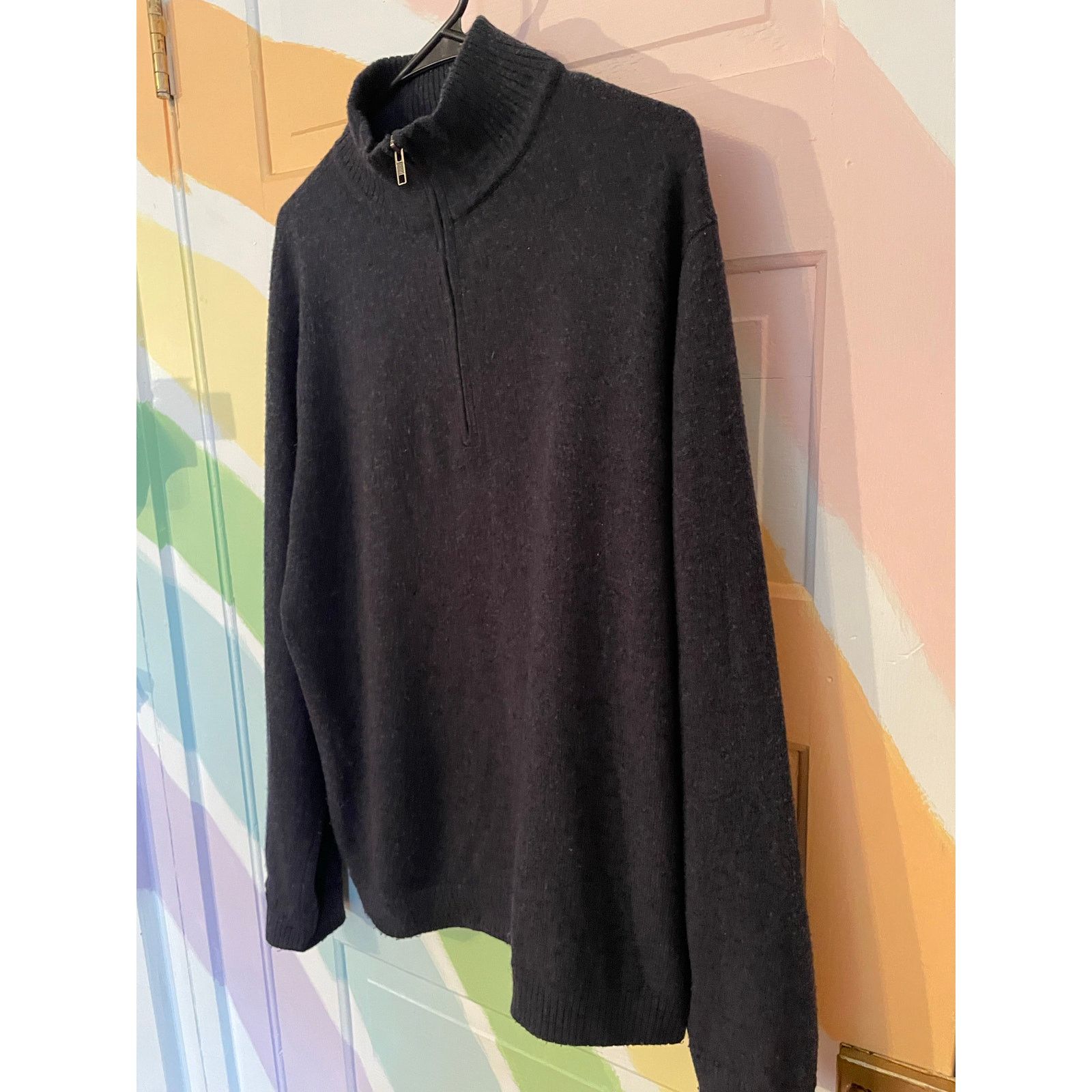 Patagonia Patagonia Lambswool Quarter Zip Sweater Men’s Large navy Size US L / EU 52-54 / 3 - 2 Thumbnail