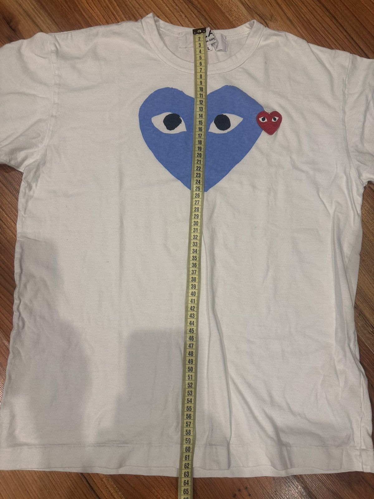 Other COMME DES GARCONS CDG PLAY BIG PINK HEART TEE WHITE Size L Size US L / EU 52-54 / 3 - 6 Thumbnail