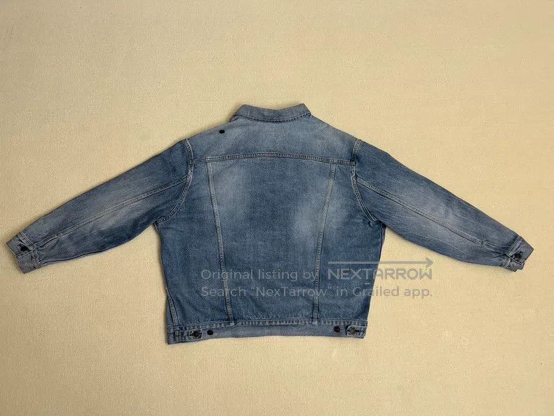Balenciaga Balenciaga size 38 Collar Button Asymmetrical Denim Jacket Size XL / US 12-14 / IT 48-50 - 2 Thumbnail