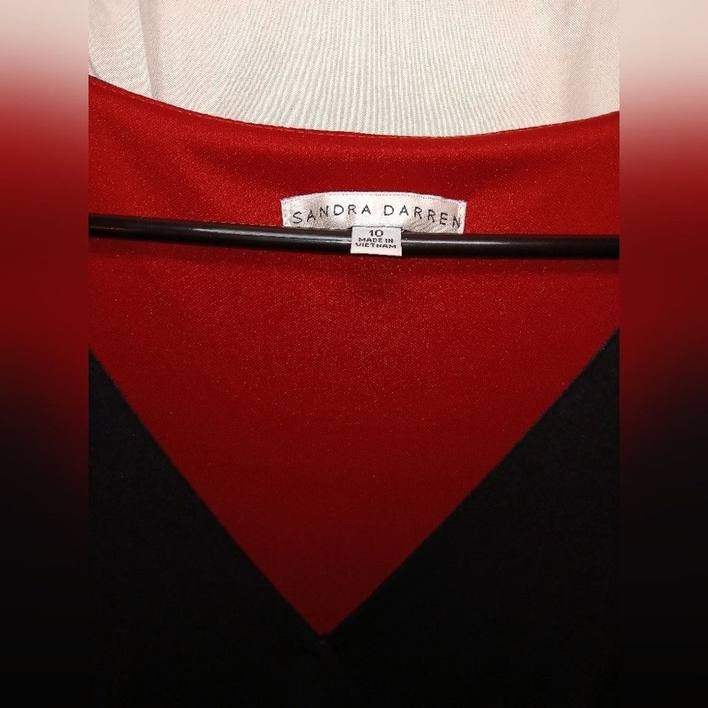 Sendra Sandra Darren, dress, sleeveless, red/ black, womens 10, euc Size L / US 10 / IT 46 - 2 Thumbnail