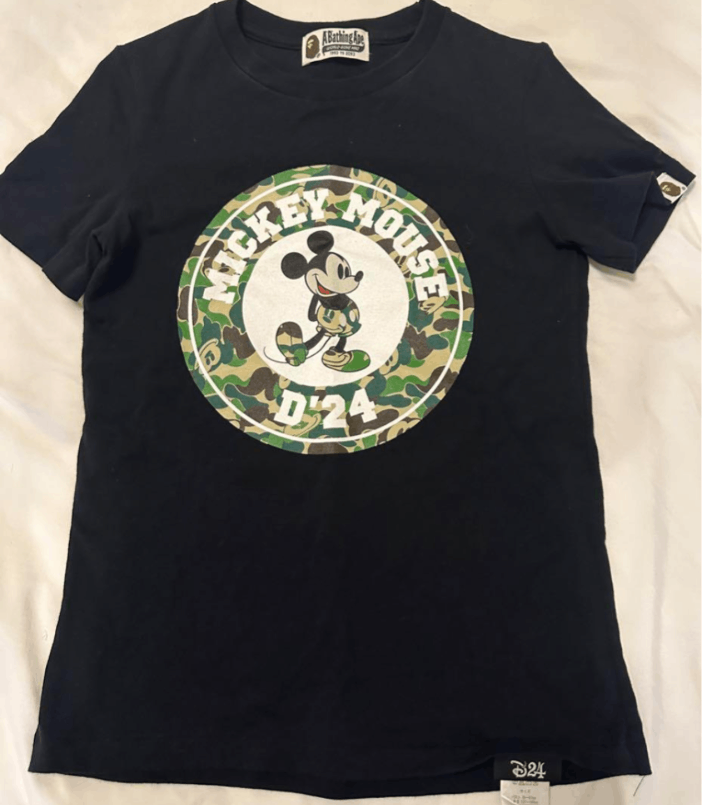 Disney x BAPE Mickey Mouse T-shirt D24 ape camouflage