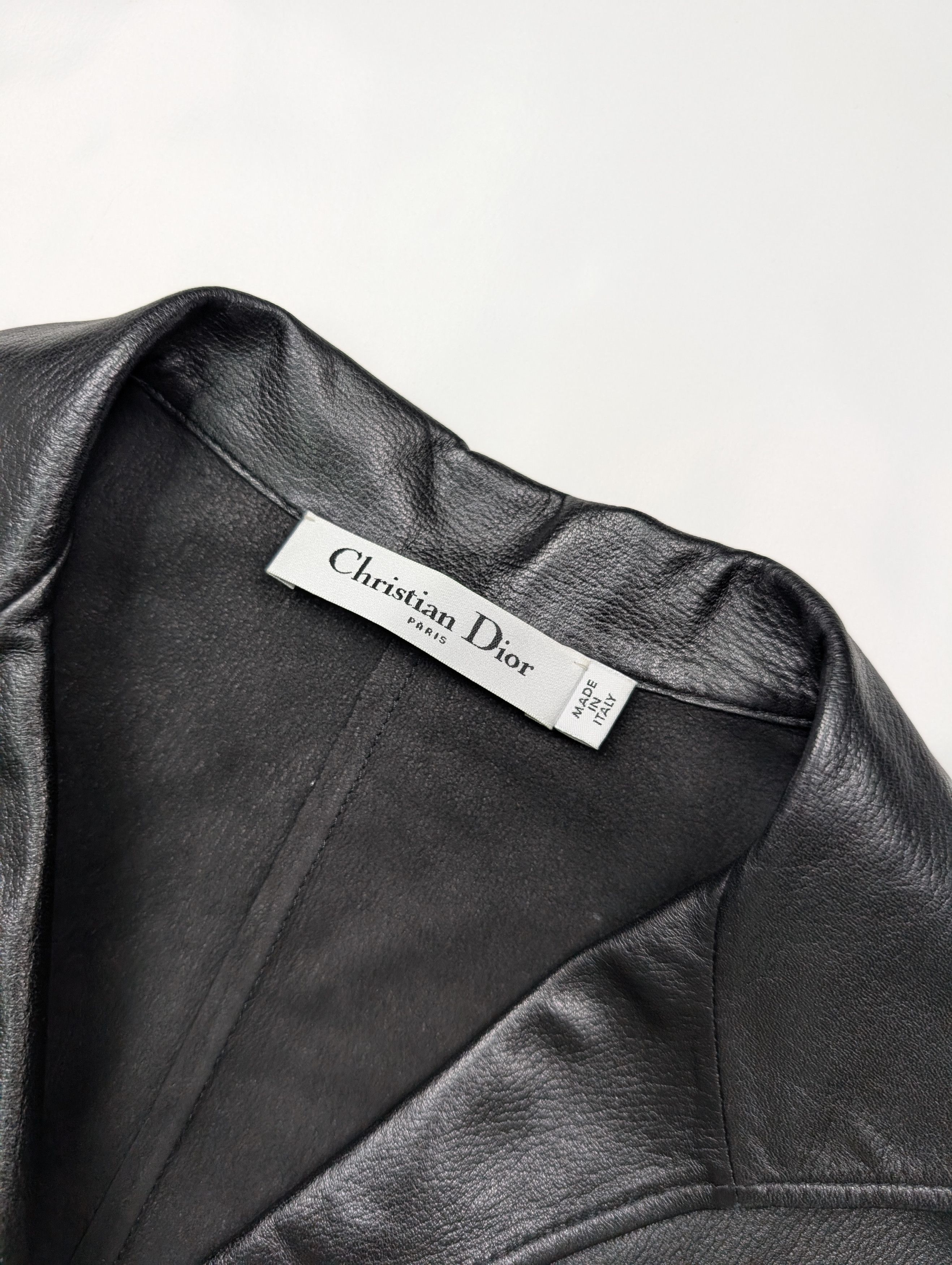 Dior Christian Dior Black Lamb Leather Vest Size XS / US 0-2 / IT 36-38 - 3 Thumbnail