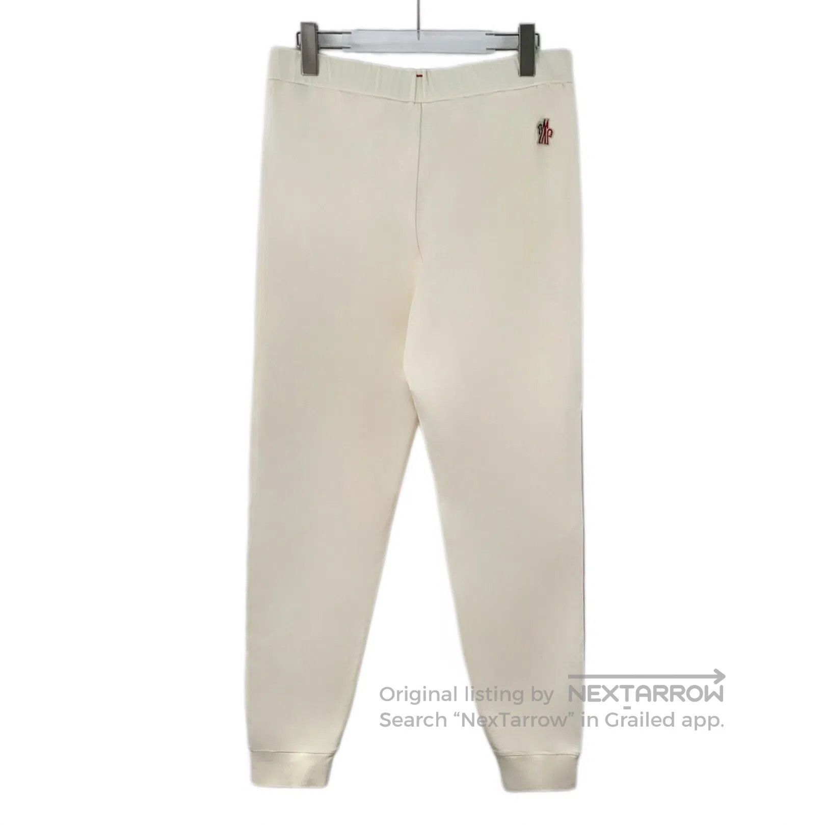 Moncler Moncler size L Beige logo embroidery cotton drawstring cas Size US 27 - 2 Thumbnail