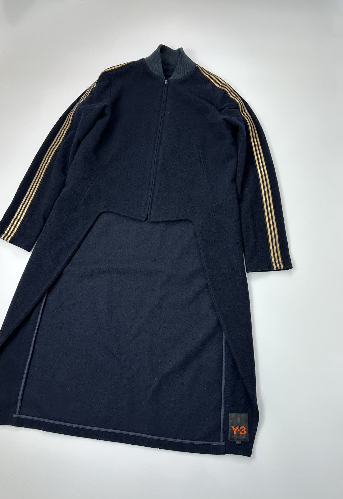 Adidas × Y-3 Rare Adidas X Y-3 Wool Heavy Coat Navy Blue Zip Size US S / EU 44-46 / 1 - 3 Thumbnail