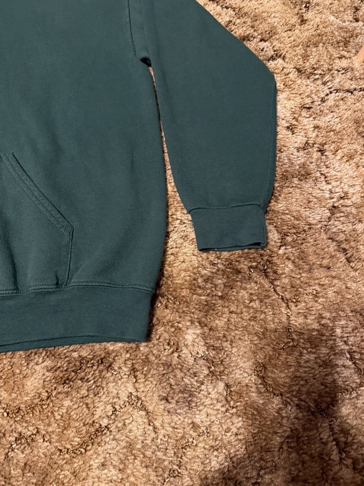 Vintage Blank Green Full Zip Up Hoodie Green XLarge Size US XL / EU 56 / 4 - 3 Thumbnail