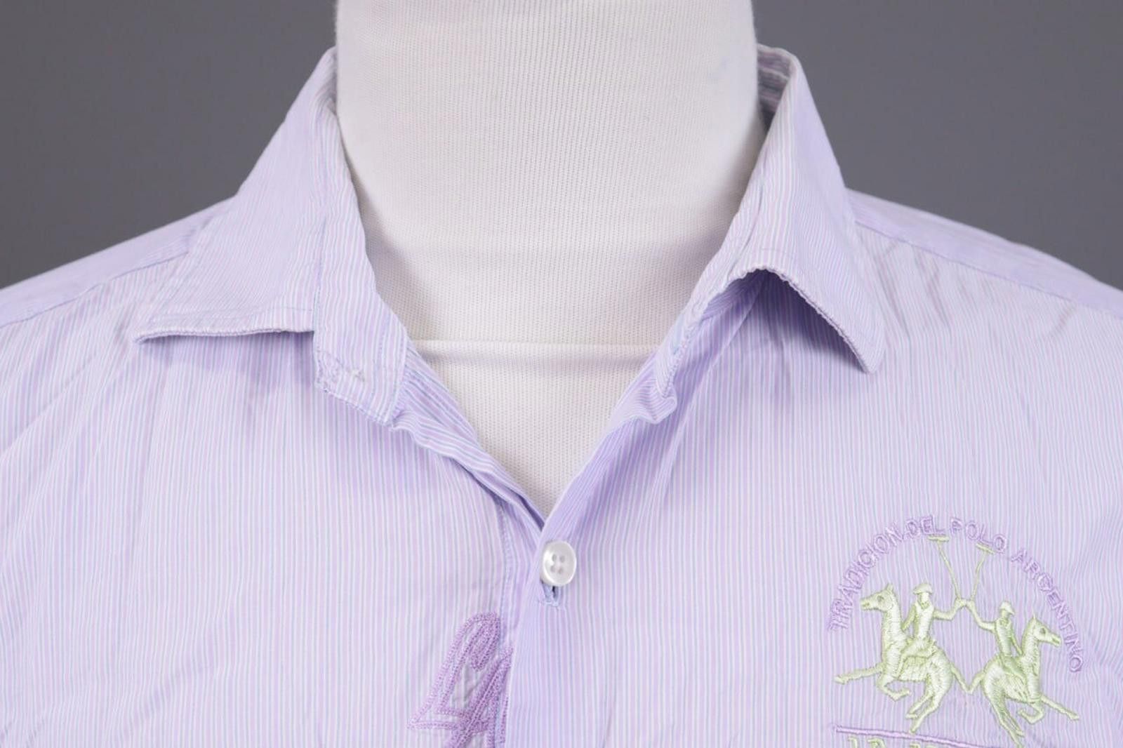 La Martina La Martina Buenos Aires Purple Pinstripe Shirt Size XXL Size US XXL / EU 58 / 5 - 7 Thumbnail