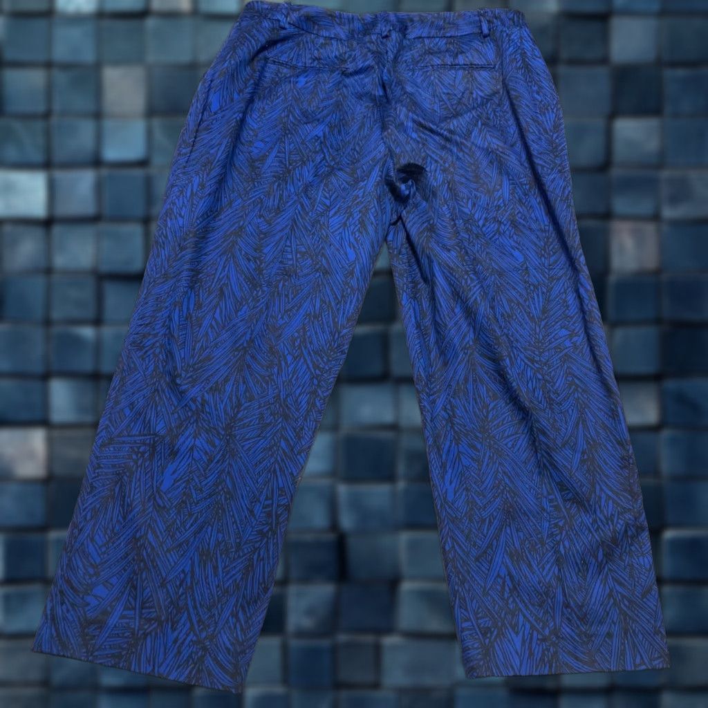 Coldwater Creek Coldwater Creek Womens 16 Pants Blue Floral Straight High Rise Business Casual Size 38" / US 16 / IT 52 - 1 Thumbnail