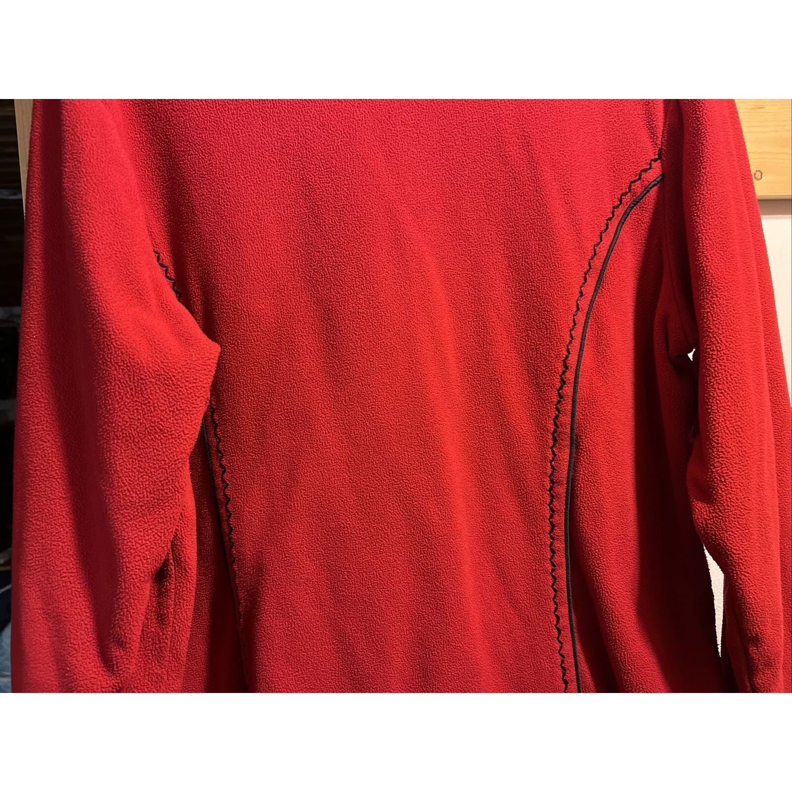 Coldwater Creek Coldwater Creek Womens 1X Red LS Zip Polyester Fleece Jacket Size XXL / US 16-18 / IT 52-54 - 10 Thumbnail