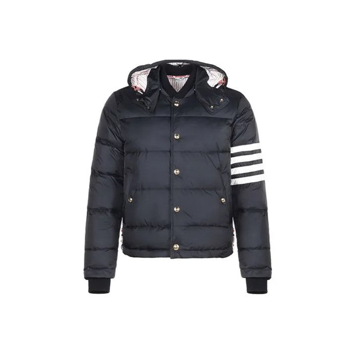 Thom Browne Thom Browne Hooded Puffer Jacket for Men Size US S / EU 44-46 / 1 - 1 Thumbnail