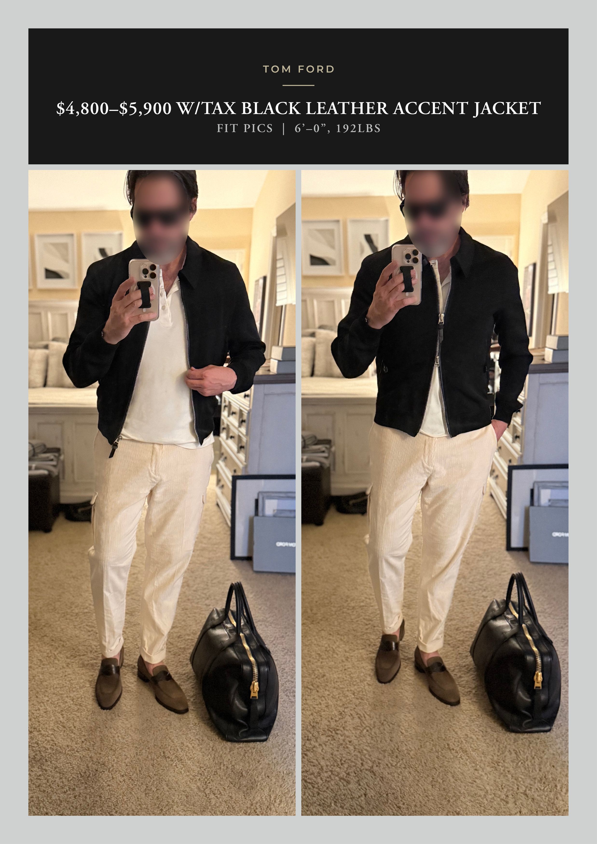 Tom Ford Ultimate Rare $5K w/tax TOM FORD Leather Accent Jacket Size US M / EU 48-50 / 2 - 1 Thumbnail