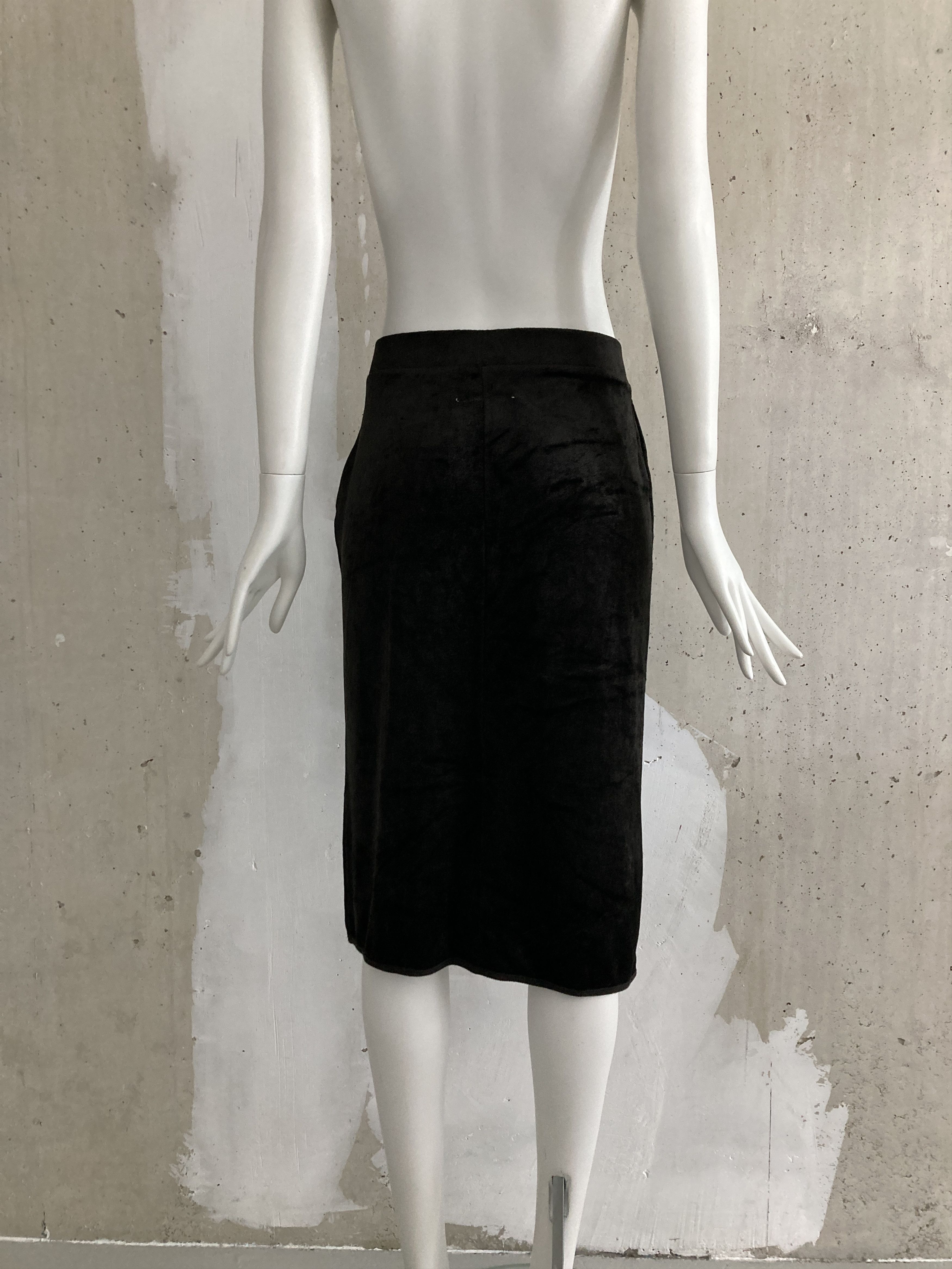 Maison Margiela Line 6 FW2007 Velvet Skirt Size 28" / US 6 / IT 42 - 5 Thumbnail