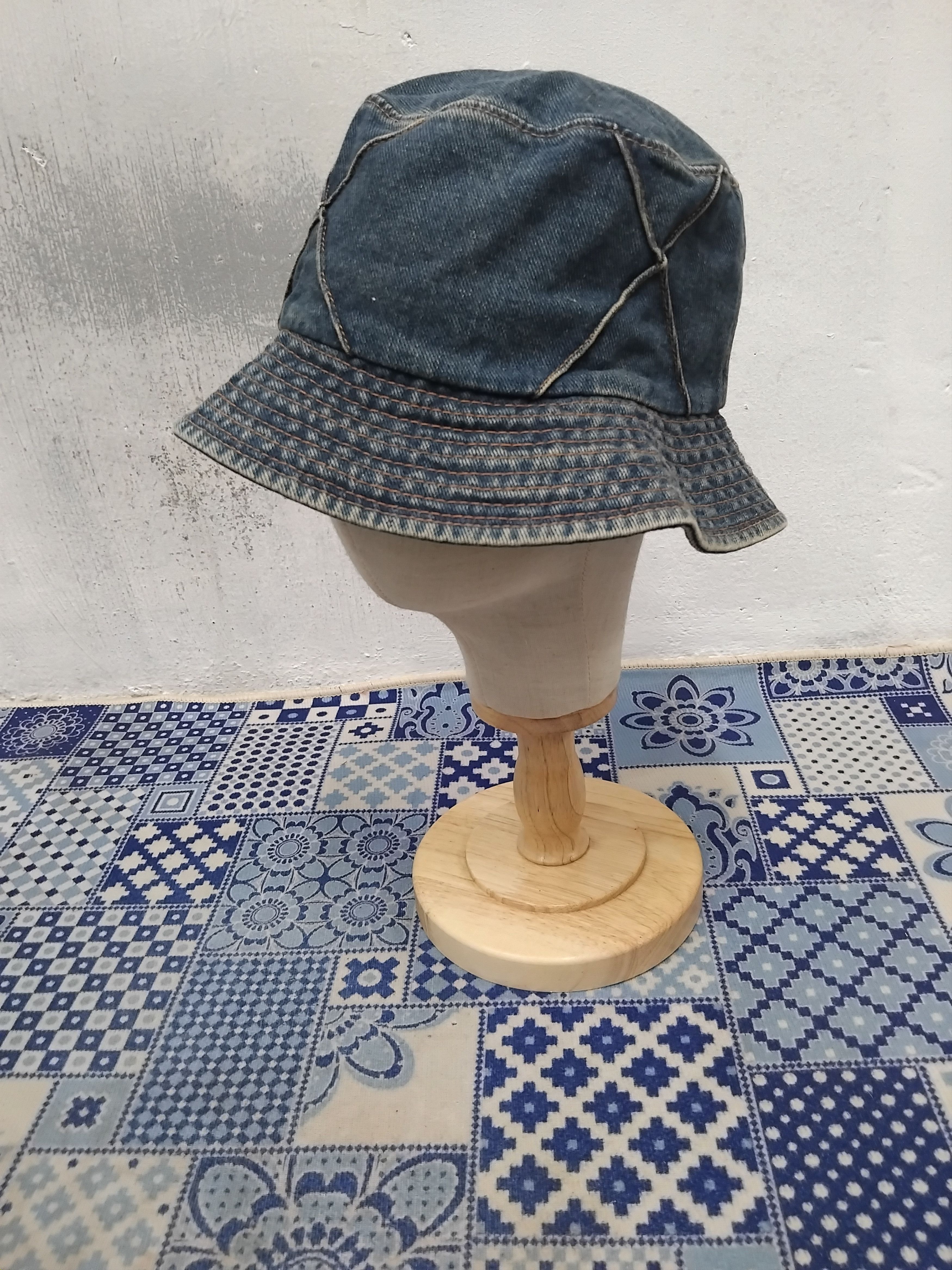 PPFM 💥Inspired Japanese patchwork denim hat Size ONE SIZE - 1 Thumbnail