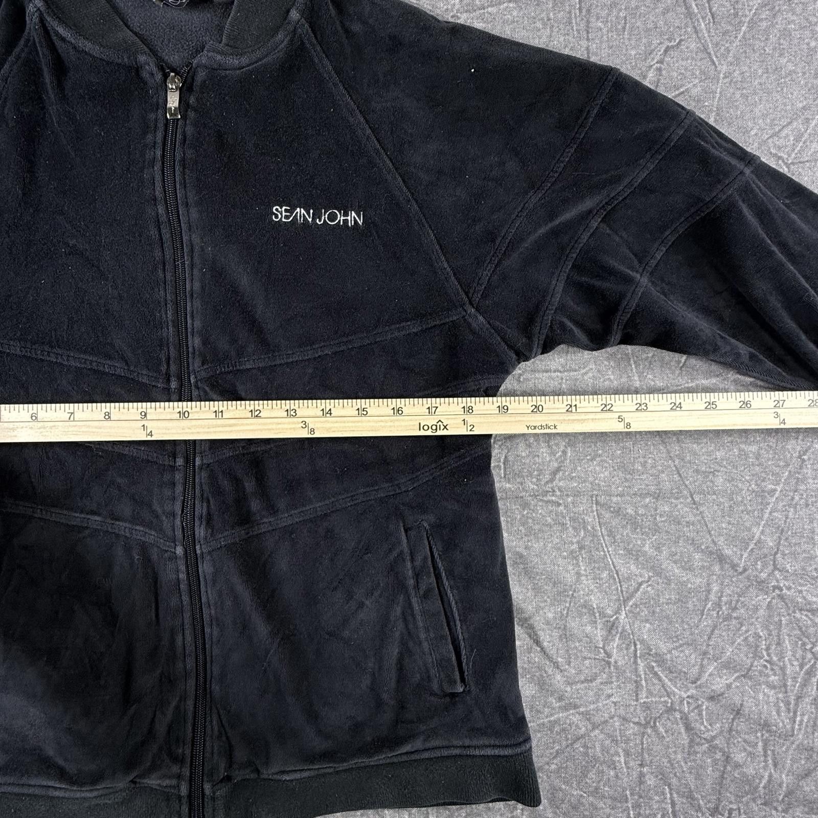 Sean John Sean John Sweater Women's L Black Vintage Y2K Velour Size L / US 10 / IT 46 - 6 Thumbnail