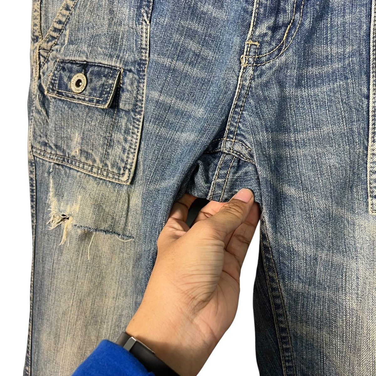 Japanese Brand Vintage Three Stone Throw Distressed Bush Pants Size 30" / US 8 / IT 44 - 13 Thumbnail