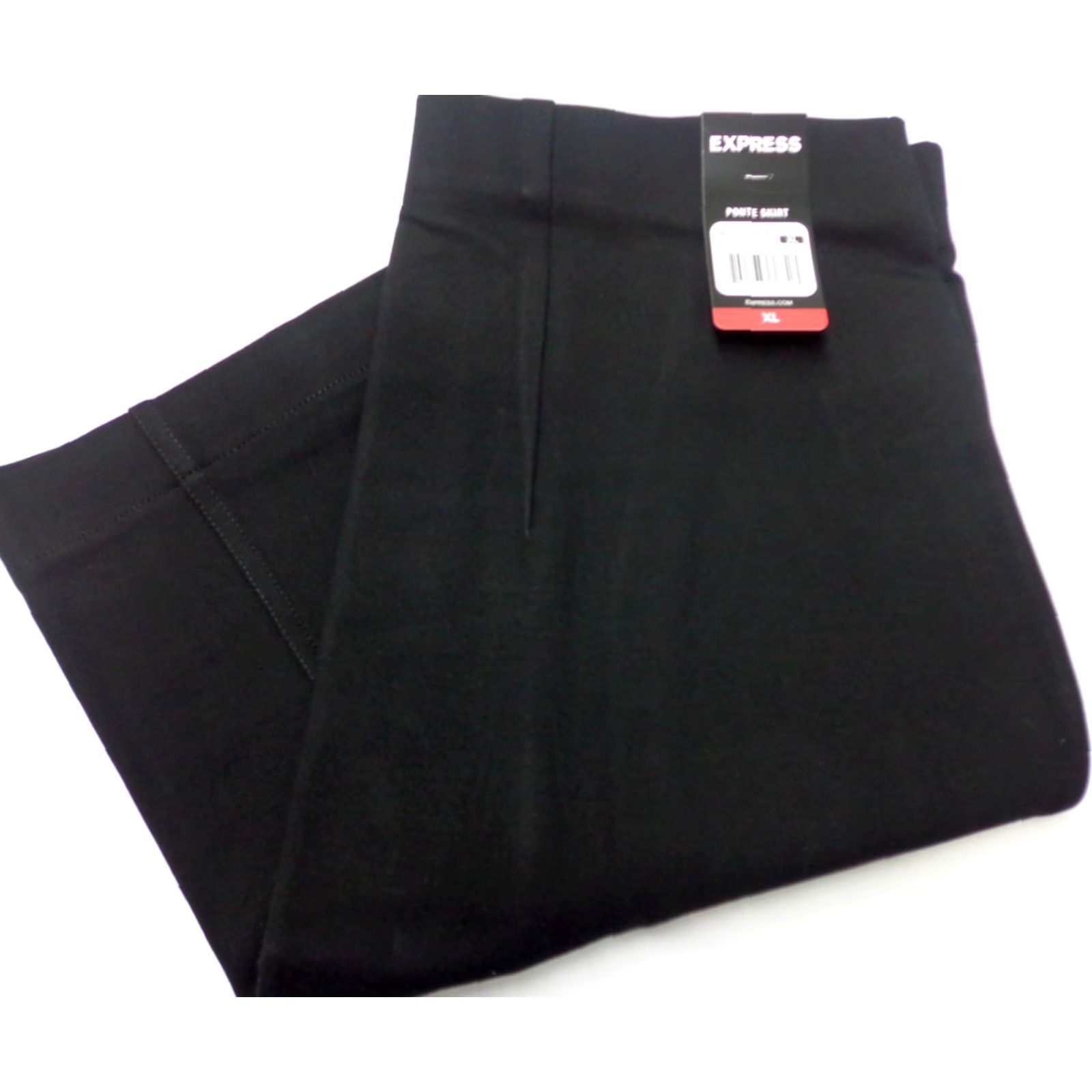 Express Express Women's Skirt Short Mini Pull On Soft Stretch Ponte Black XL Size 40" / US 18 - 2 Thumbnail