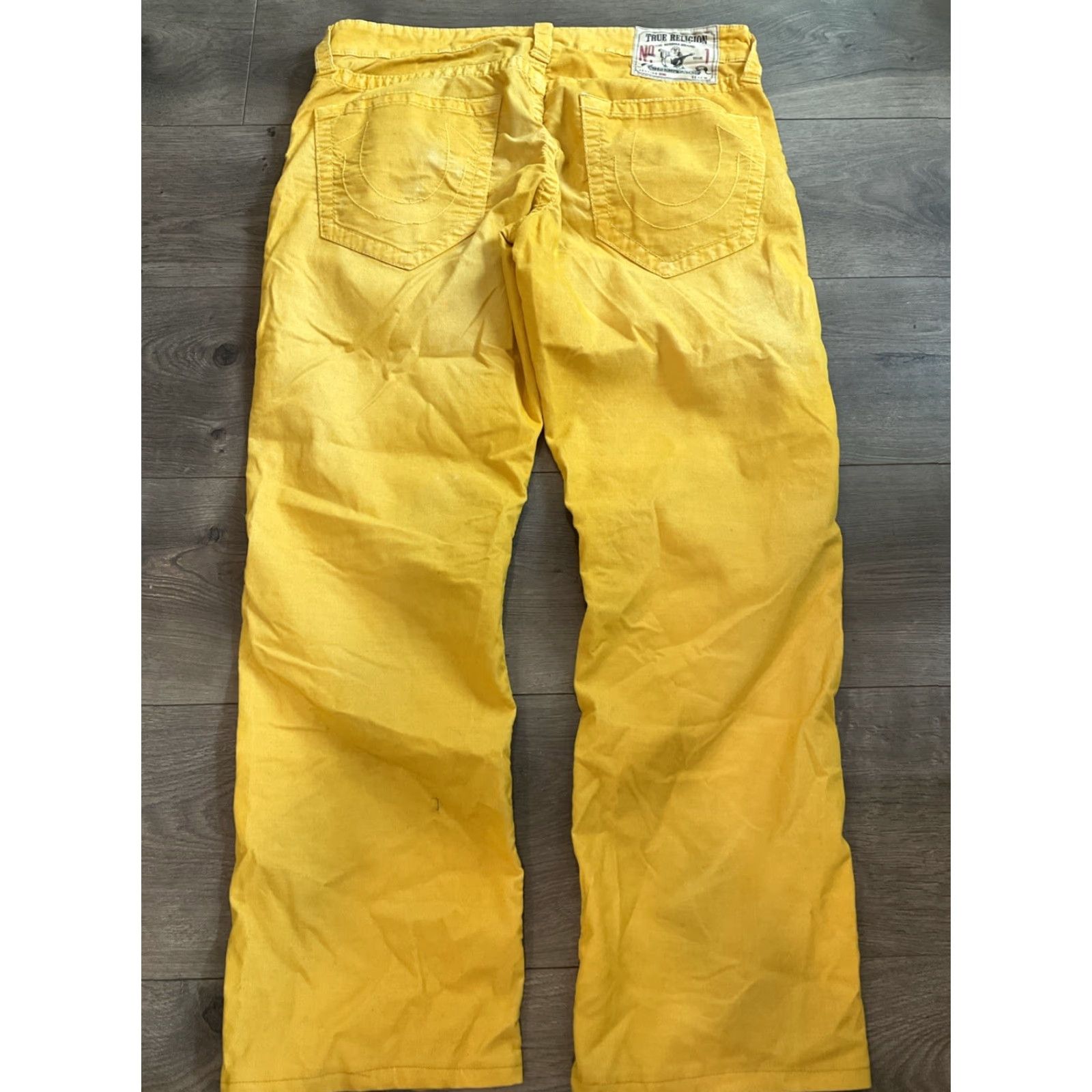 True Religion True Religion Jeans Pant Women Skinny Corduroy Yellow 5-Pocket Stretch Full Length Shannan Shannon Size 24" / US 00 / IT 34 - 5 Thumbnail