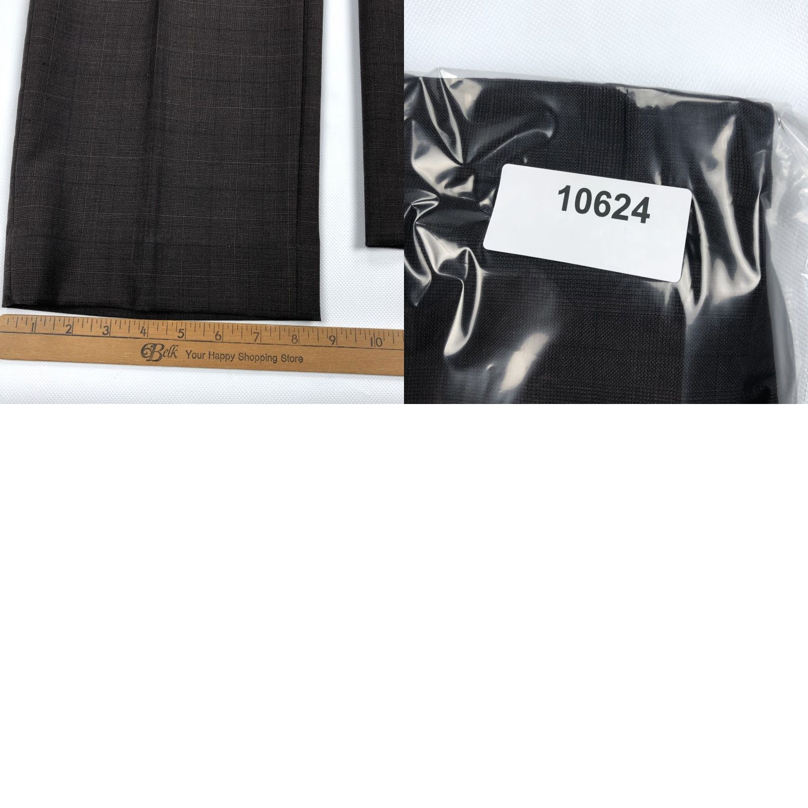 Banana Republic VINTAGE Banana Republic Classic Fit Pants Mens 33x32 Brown Wool Blend Plaid Check Dress Pants Size US 33 - 9 Thumbnail