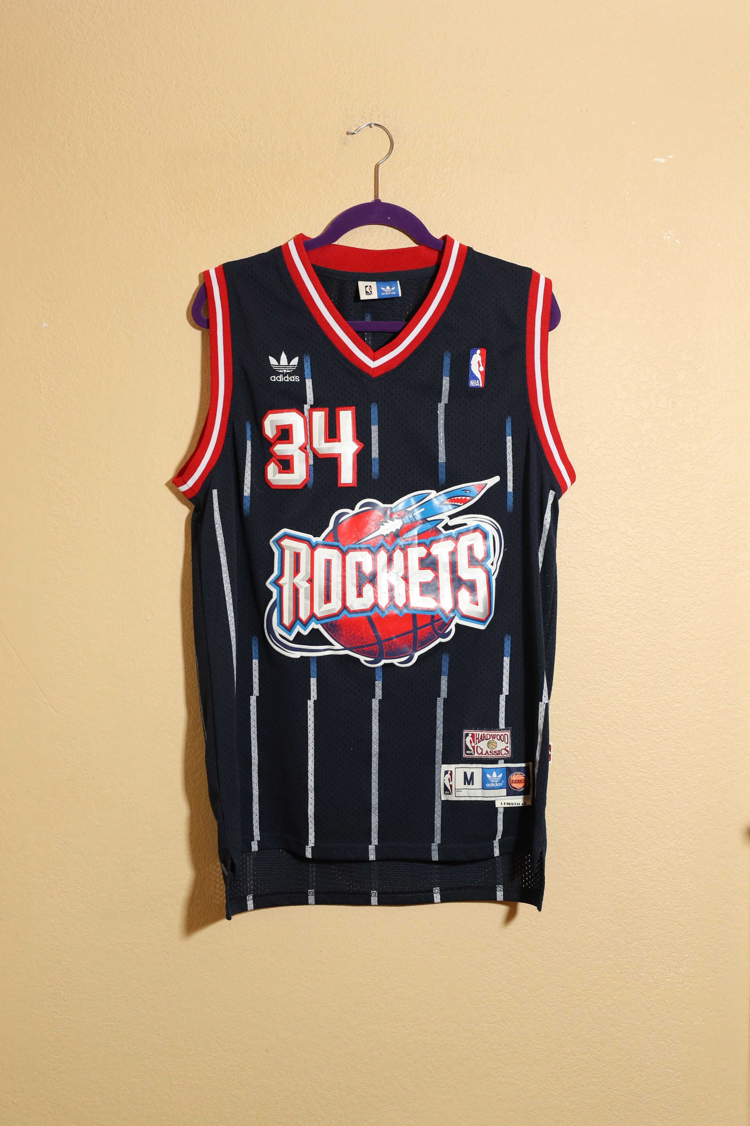 Adidas Houston Rockets Hakeen Olajuwon #34 Jersey (M) Size US M / EU 48-50 / 2 - 1 Thumbnail