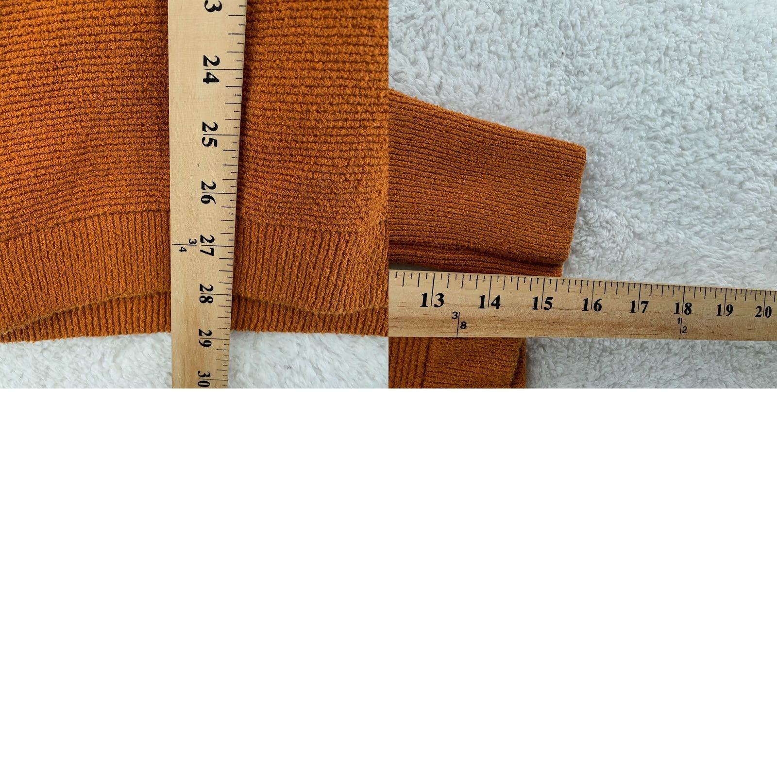 Free People VINTAGE Free People Tunic Sweater Womens Small Rust Orange Ottoman Slouchy Ribbed Knit Size S / US 4 / IT 40 - 8 Thumbnail