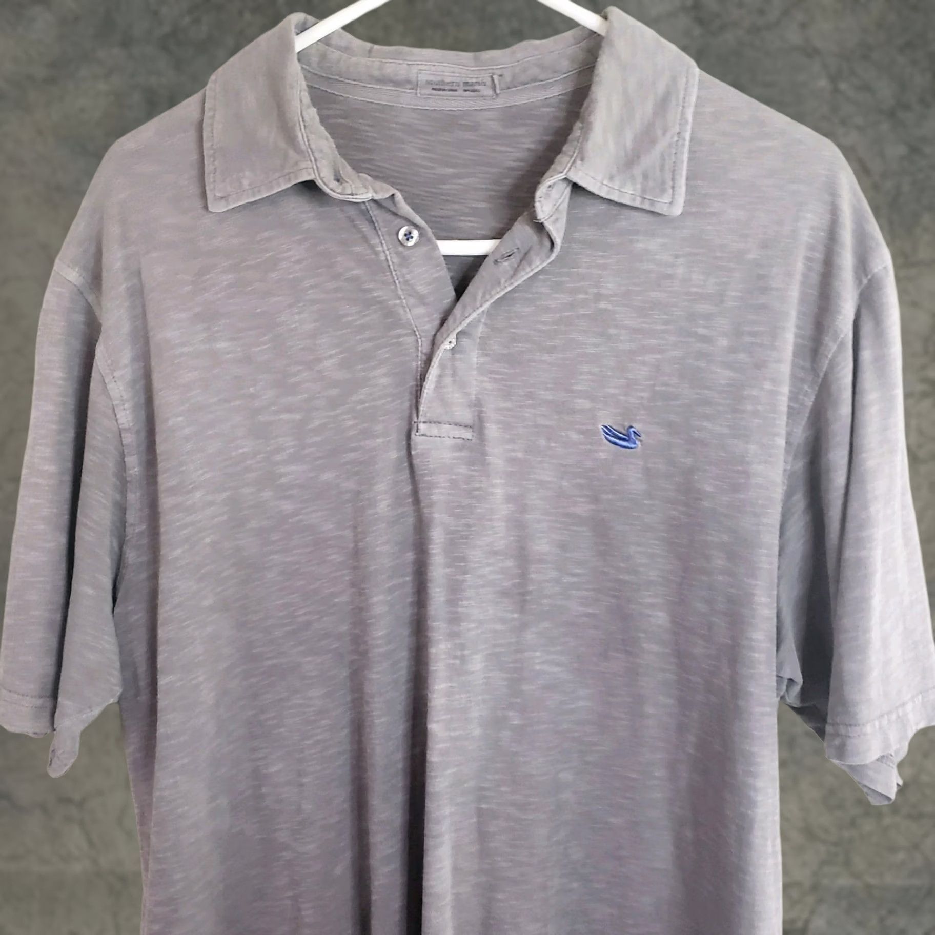 Vintage Southern Marsh Polo Shirt Men’s Large Heather Gray Short Sleeve Performance UV Moisture Wicking Breathable Size US L / EU 52-54 / 3 - 1 Thumbnail