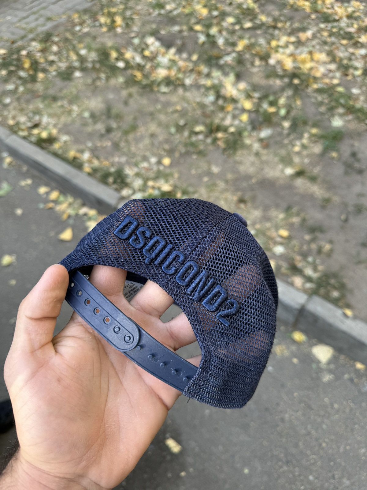 Dsquared2 Mens Vintage Dsquared2 distressed cap hats luxury navy Size ONE SIZE - 4 Thumbnail