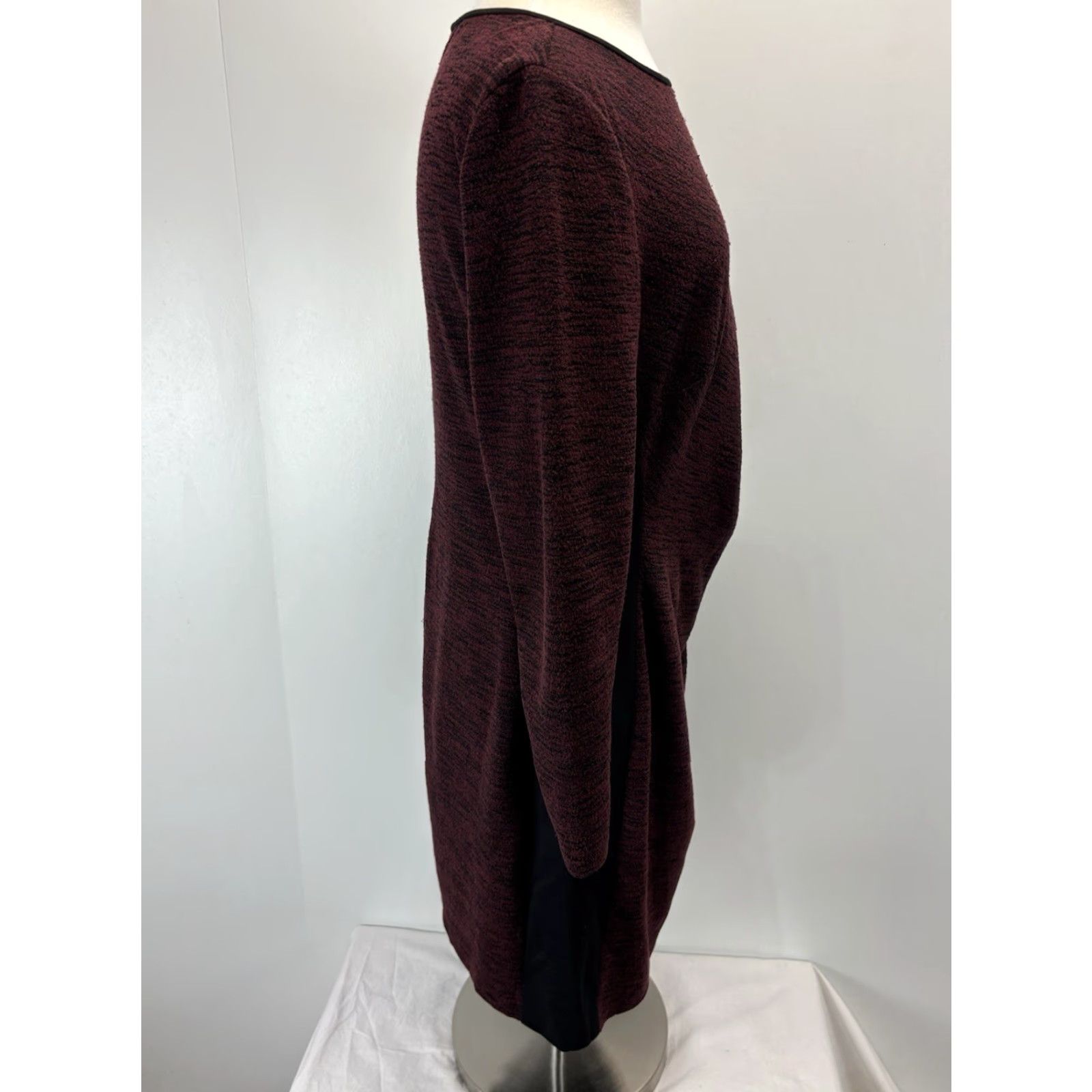 Ralph Lauren VINTAGE Lauren Ralph Lauren Women’s Sheath Dress Size 16 Knee-Length 2 Tone Maroon Black Stretch Office Career Size XXL / US 16-18 / IT 52-54 - 4 Thumbnail