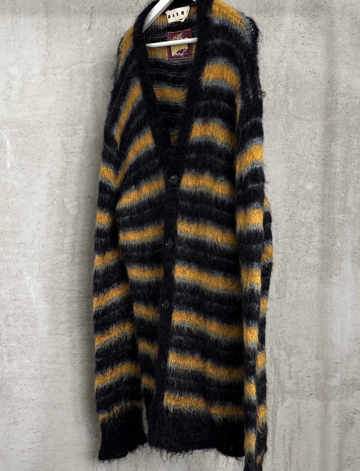 Marni Marni Striped Mohair Cardigan AW21 Size US L / EU 52-54 / 3 - 3 Thumbnail