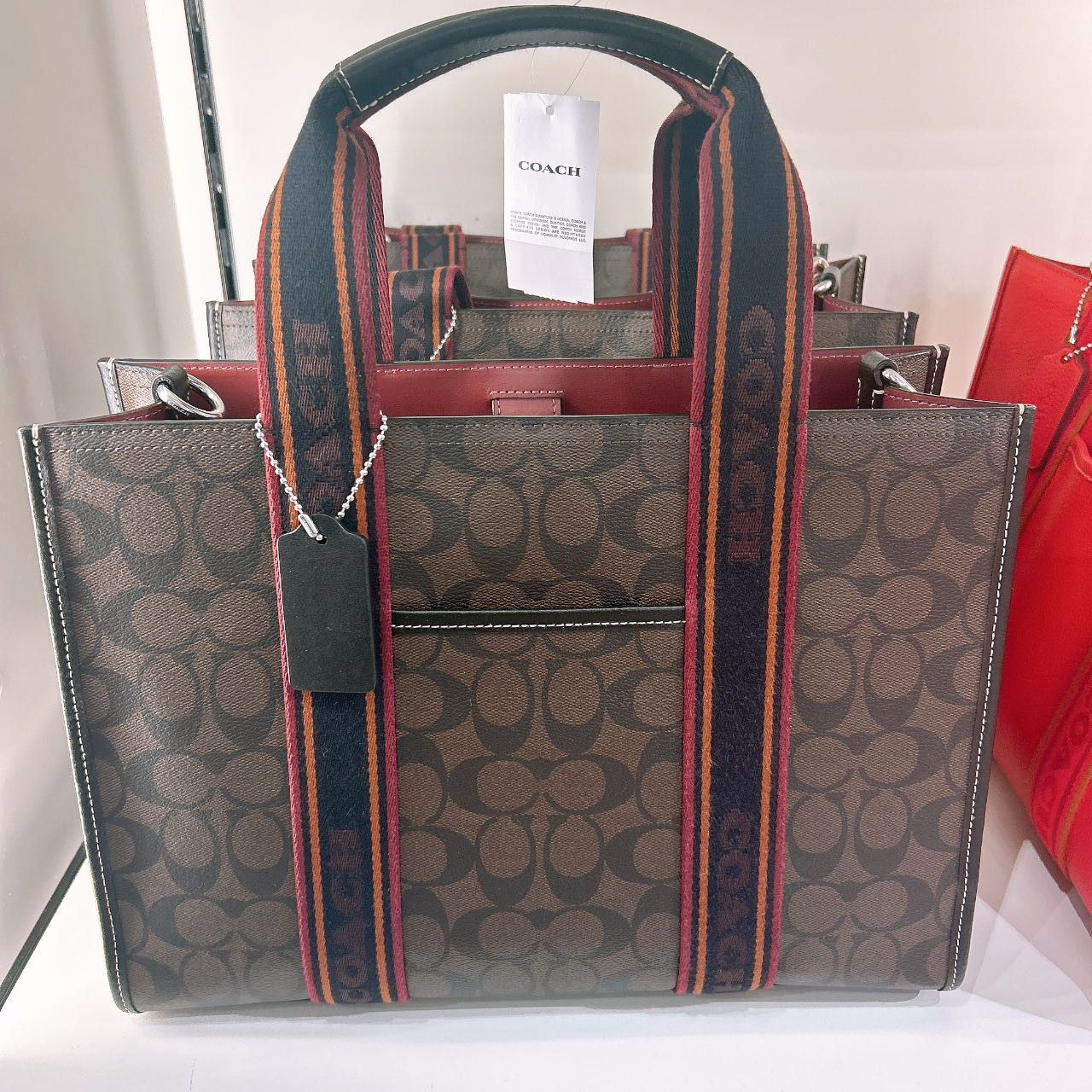 image of NWT Coach Smith Tote In Signature Canvas Cn058 in Brown, Women's