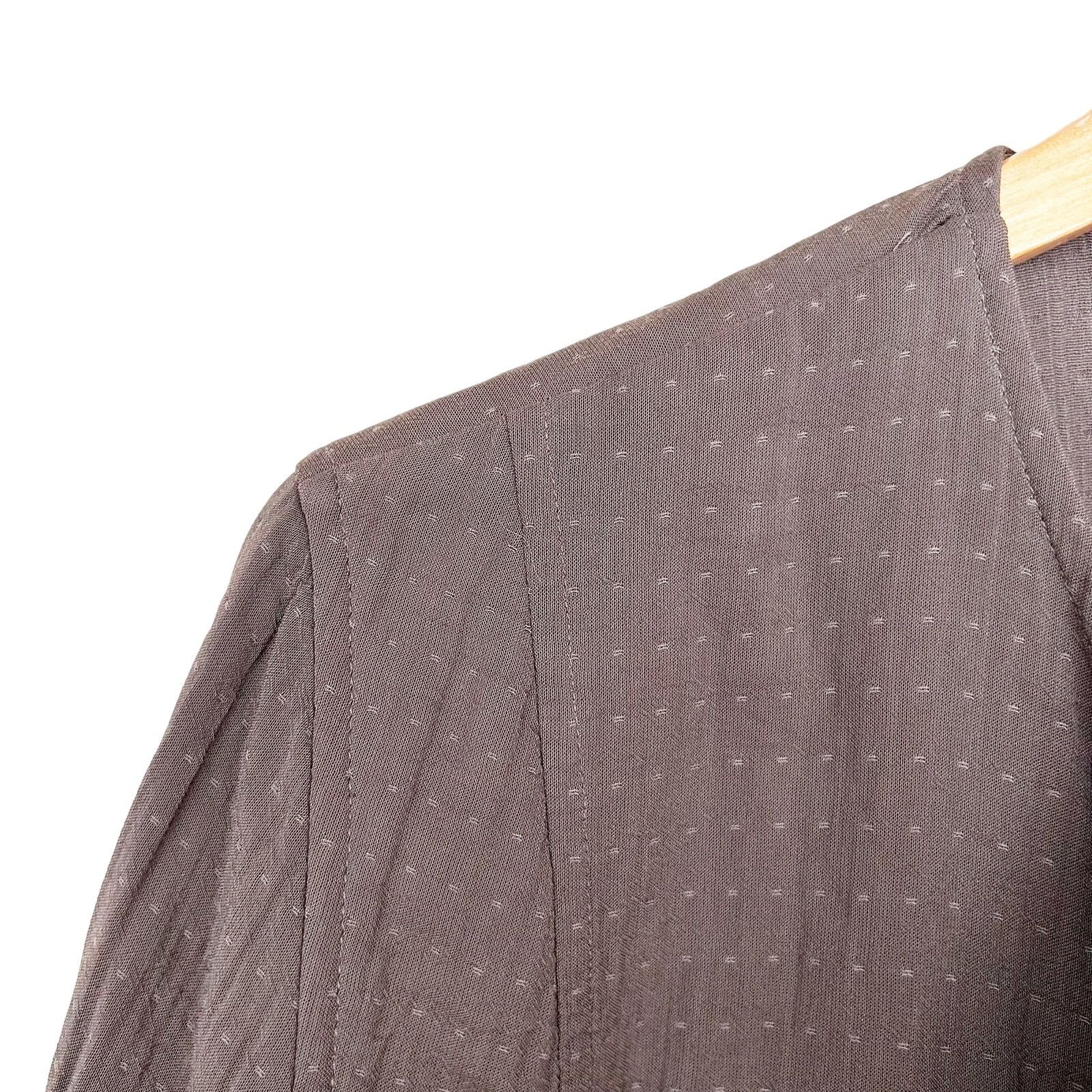 Eileen Fisher Eileen Fisher Brown Open Front Cardigan Blazer Sz M Size M / US 6-8 / IT 42-44 - 5 Thumbnail