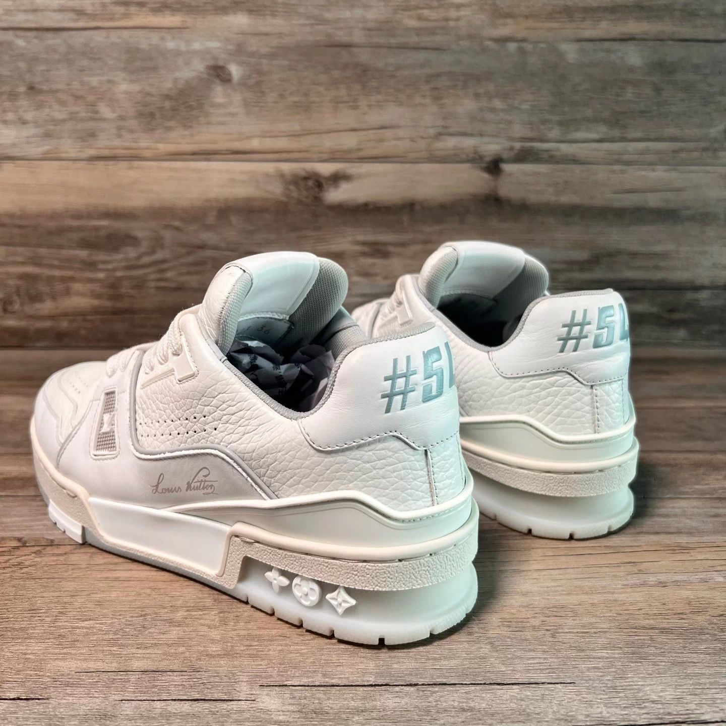 Louis Vuitton LV Trainer Women's 36 White Cement 97 New Size US 5.5 / IT 35.5 - 4 Thumbnail