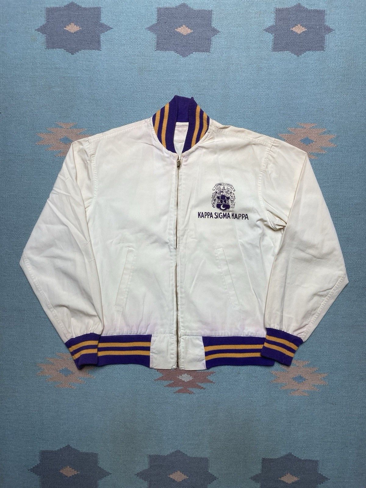 Vintage 1950s cotton bomber jacket kappa sigma fraternity champion L Size US L / EU 52-54 / 3 - 1 Thumbnail