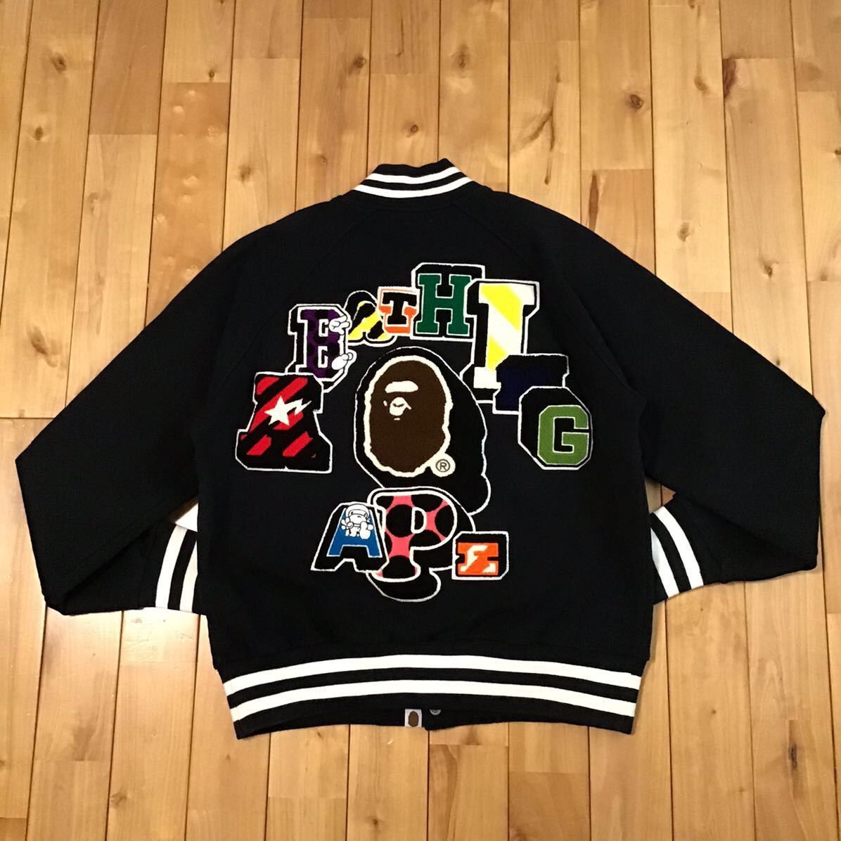 Bape × Nigo BAPE LOGO Sweat varsity jacket a bathing ape NIGO Size US M / EU 48-50 / 2 - 3 Thumbnail