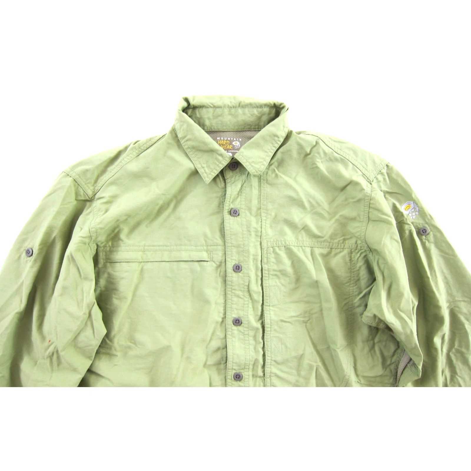 Mountain Hardwear Mountain Hardwear Shirt Men M Green Nylon Lightweight Vent Fast Dry Long Sleeve Button-Up Collared 100% nylon Front Embroidered Buttons Size US M / EU 48-50 / 2 - 4 Thumbnail