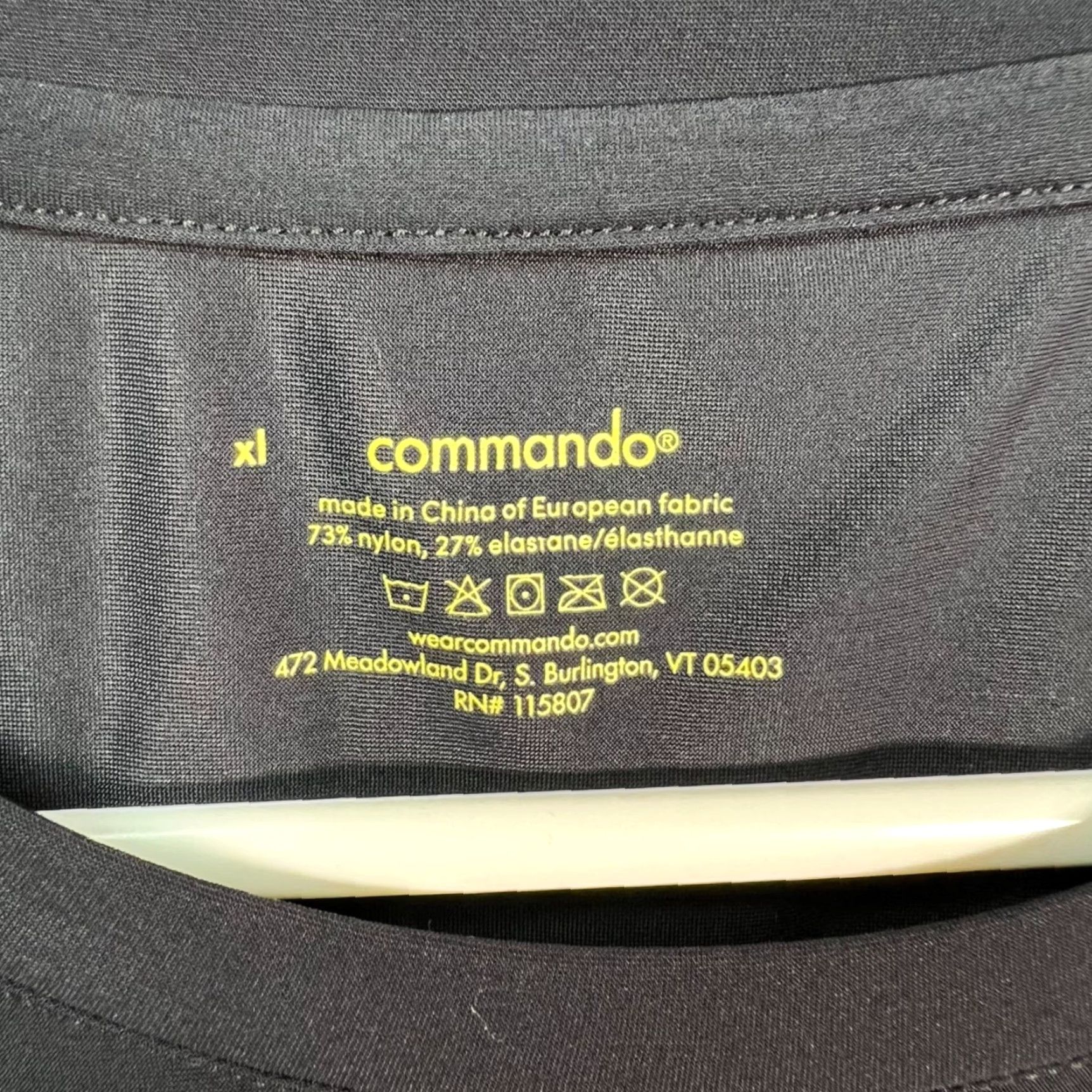 Commando VINTAGE Commando Womens XL Lightweight Athletic Performance T Shirt Black Nylon Blend Size XL / US 12-14 / IT 48-50 - 3 Thumbnail