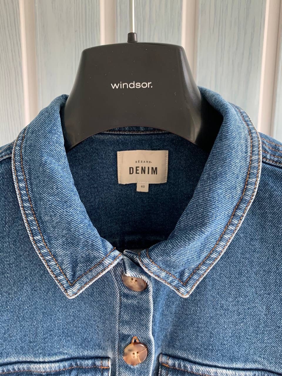 Designer × Sezane Sezane Denim Blue Women’s Cotton Button Pockets Jumpsuit Size 27" / US 4 / IT 40 - 5 Thumbnail