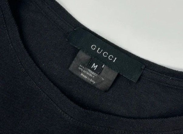 Gucci Gucci 00’s Black Silk & Cotton Boxy Short Sleeves Tee Size US M / EU 48-50 / 2 - 7 Thumbnail