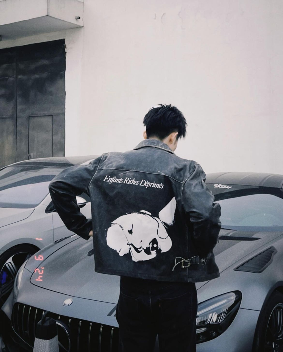 image of Enfants Riches Deprimes Sleep Sound Collared Racer Jacket - Black, Men's (Size XL)